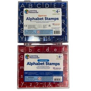 Learning Resources Alphabet Stamps Set Uppercase & Lowercase NEW